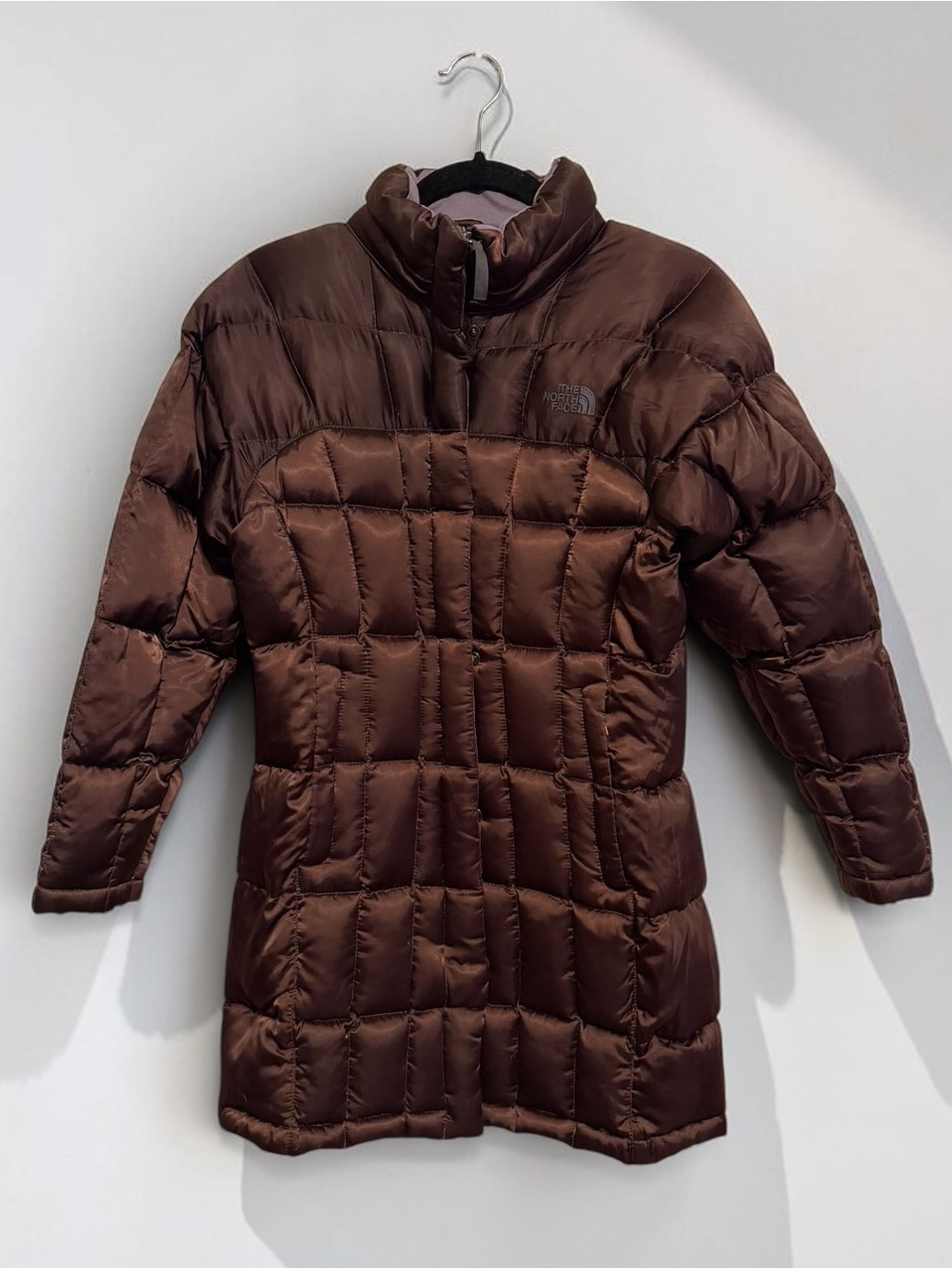 The North Face Girls M 10 Long 600-Fill Down Puffer Coat Rich Chocolate Brown